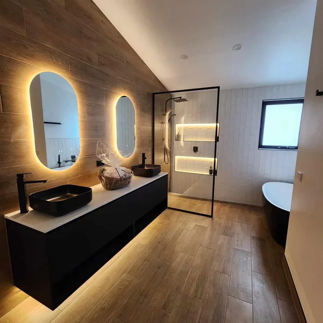 Completed bathroom renovation